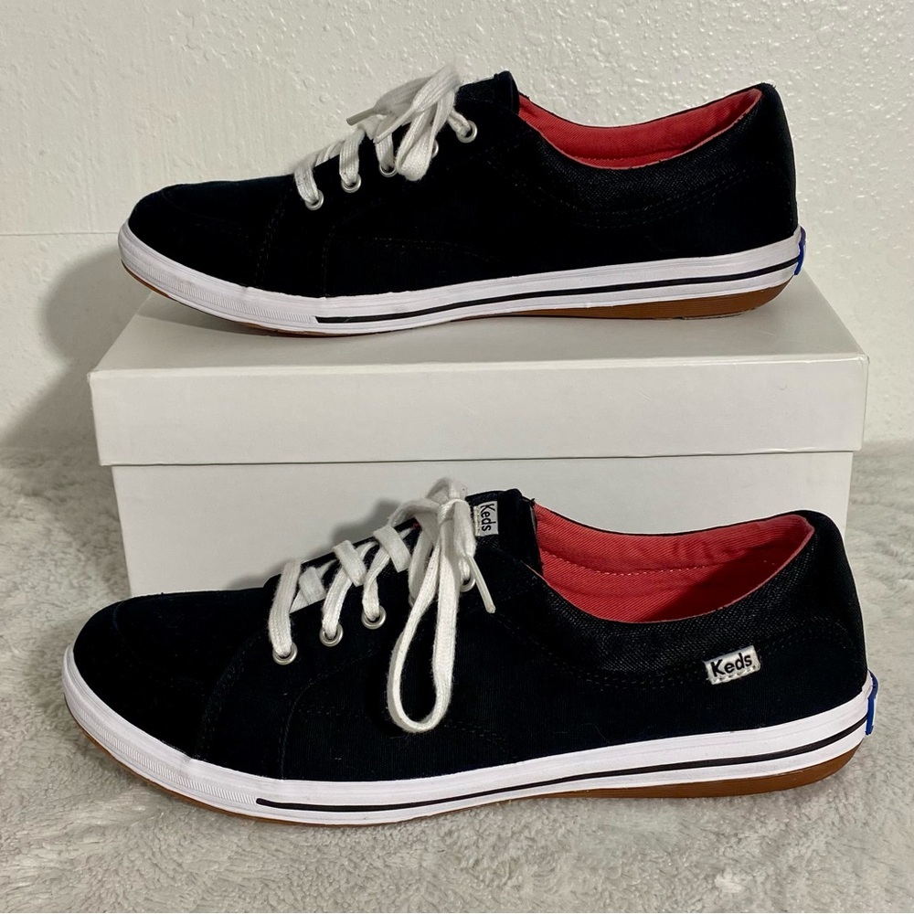 Keds Vollie LTT Black Canvas Lace Up Sneakers Women’s Size 8 - Picture 2 of 12